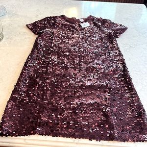 Gap kids size 14. XL NWT burgundy sequin shift dress